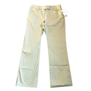 Jones New York Sport khaki Pants Tan Pockets Size 4P Casual Stretch Neutral NWT